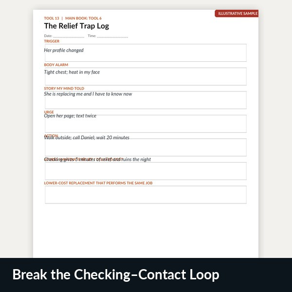 Illustrative completed Relief Trap Log